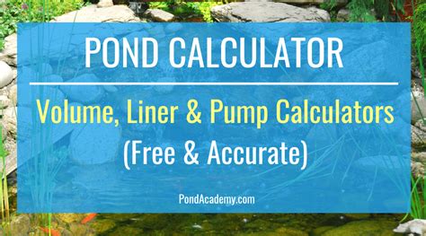 digging pond calculator